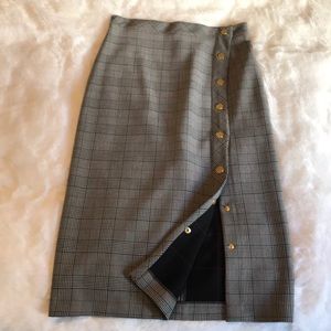Zara plaid midi skirt